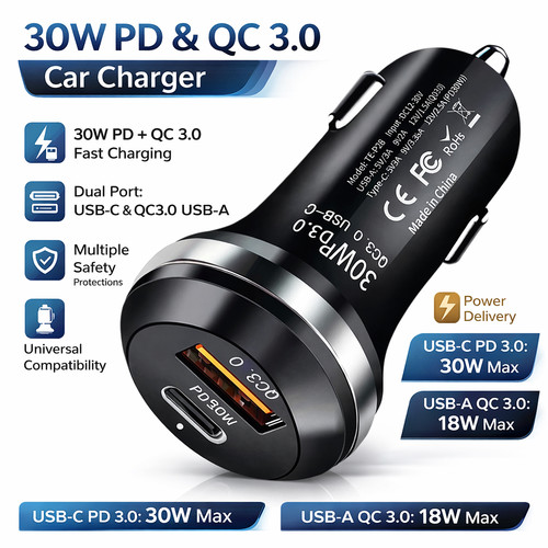Dual usb fast car - 3.1a,