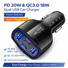 Fast Car Charger PD 20W Quad