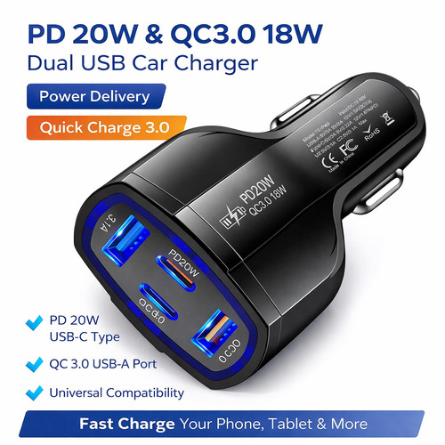 Fast car charger - car, 20w
