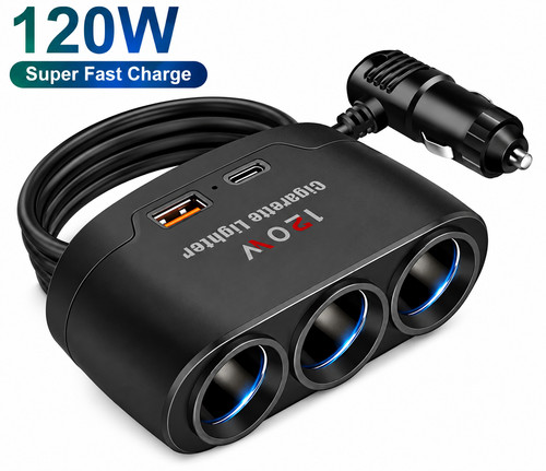 Car charger extension socket - car,