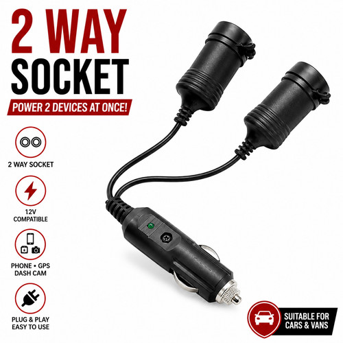 12v double car cigarette - double,