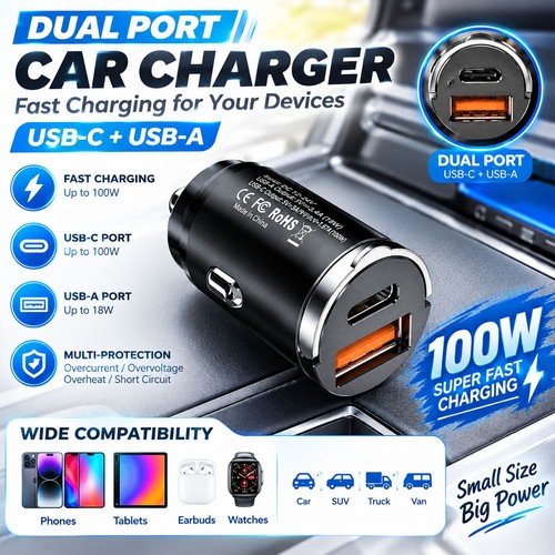 Fast car charger - car, usb
