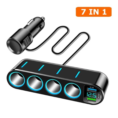 4way car cigarette - car,