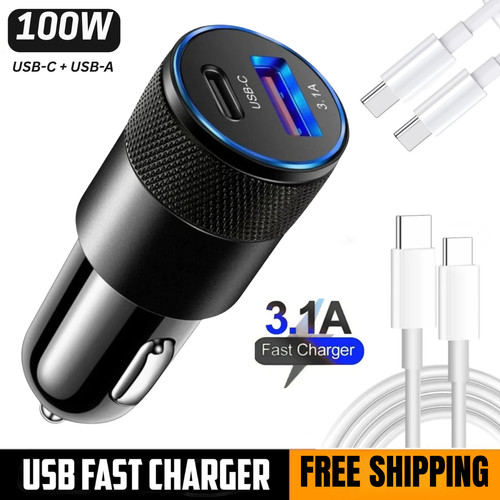 Fast car charger usb port - car, 2